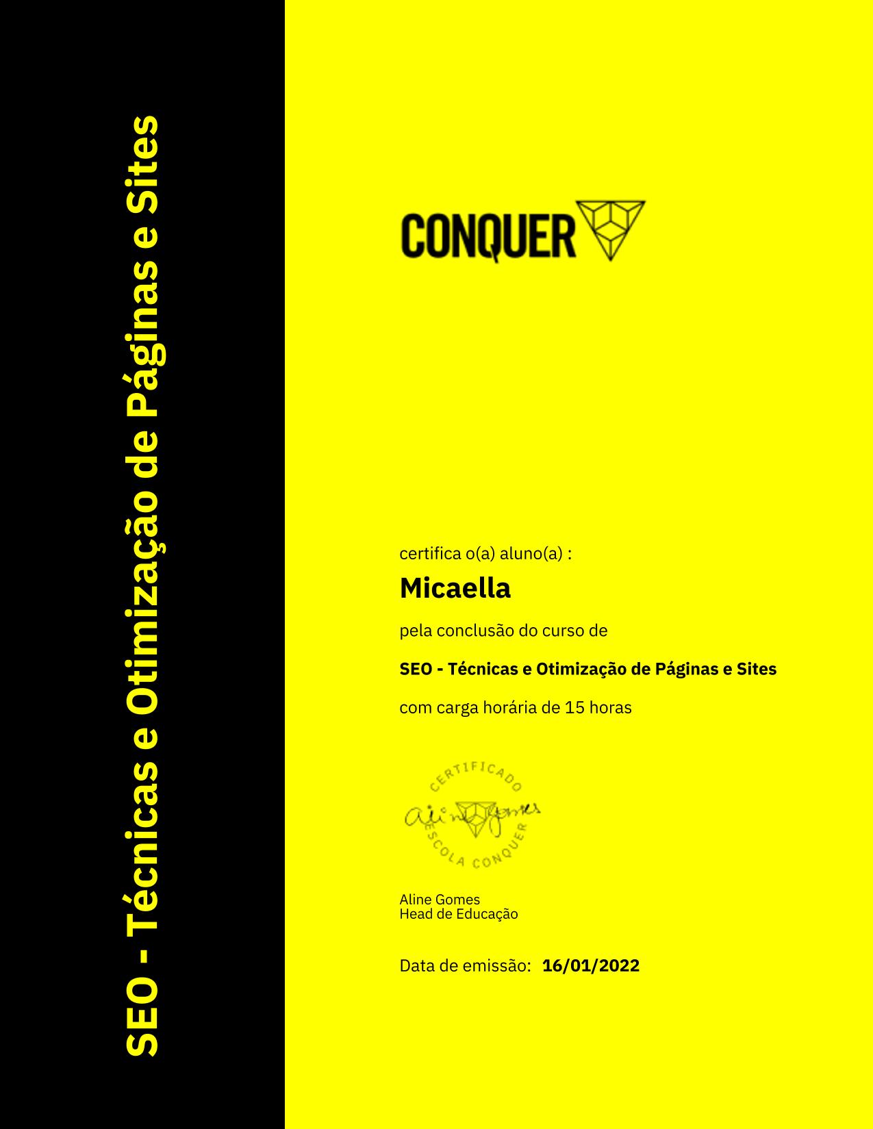 Certificado de SEO - Técnicas e Otimização de Páginas e Sites